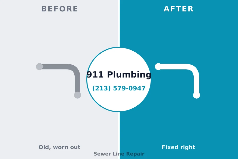 Before and after: plumbing repair Seaman, OH